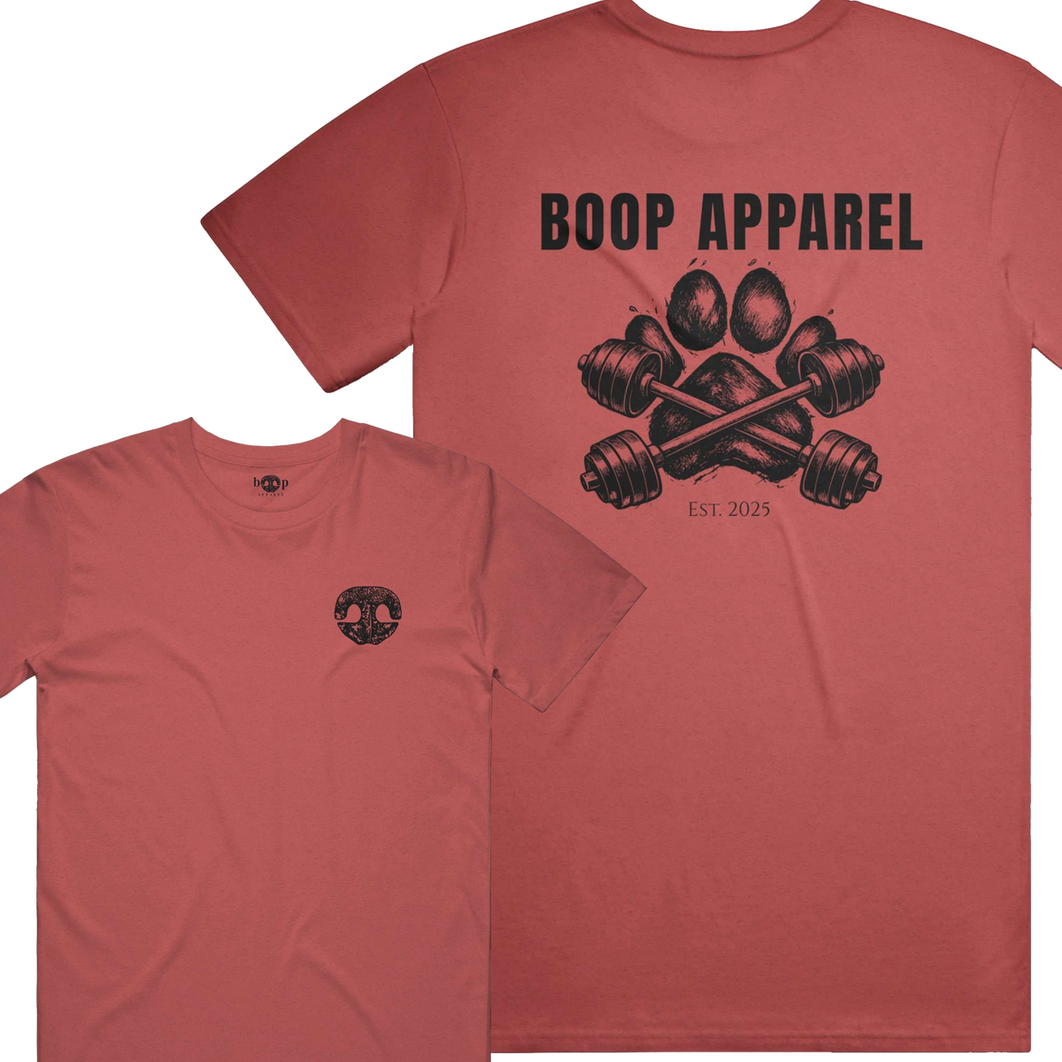 Iron Paw (Black) performance t in Red Triblend
