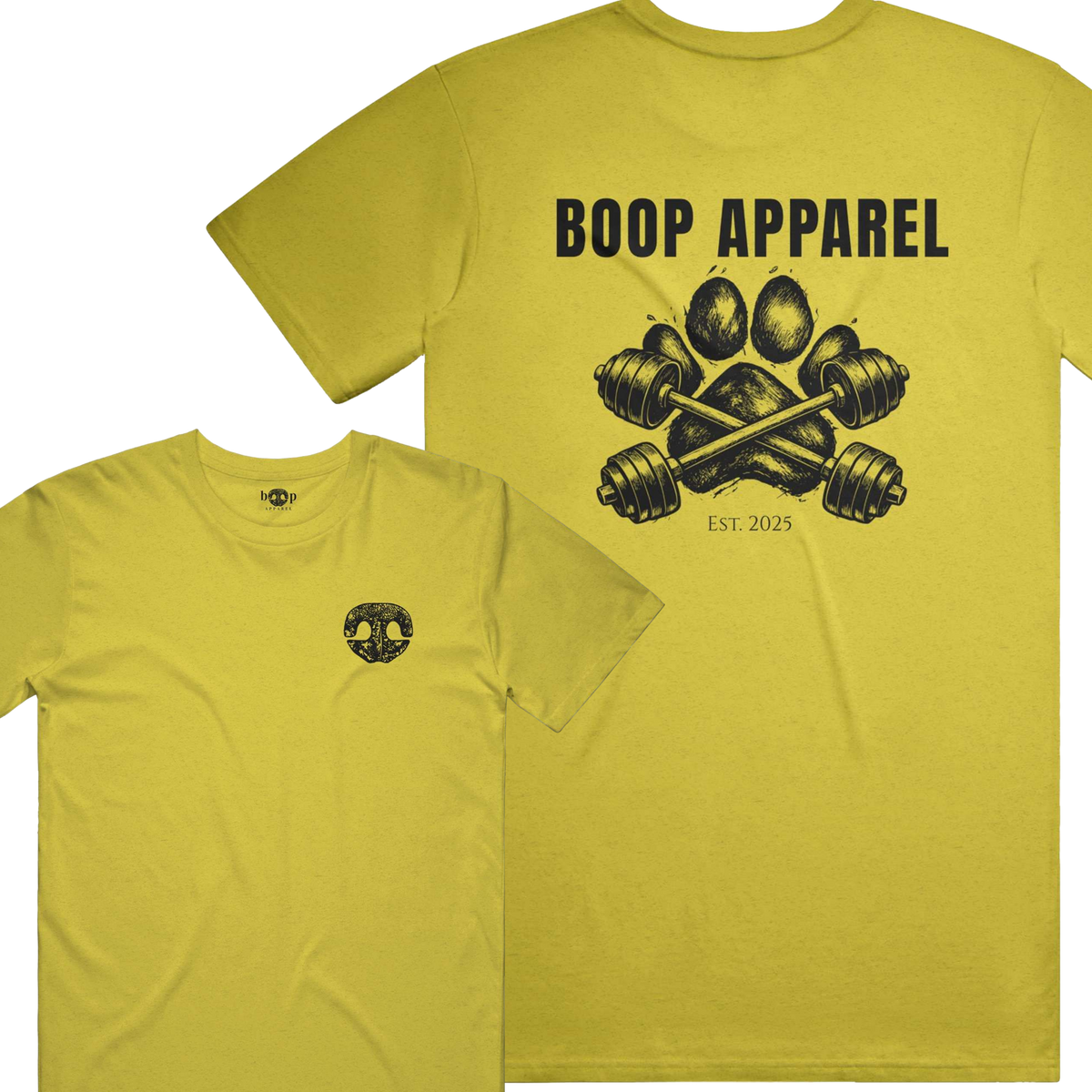 Iron Paw (Black) performance t in yellow gold triblend
