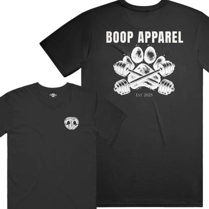 Iron Paw (White) everyday t in black heather