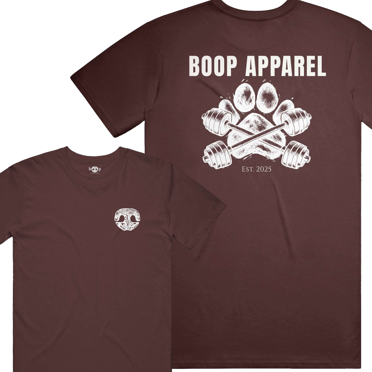 Iron Paw (White) everyday t in Heather Cardinal