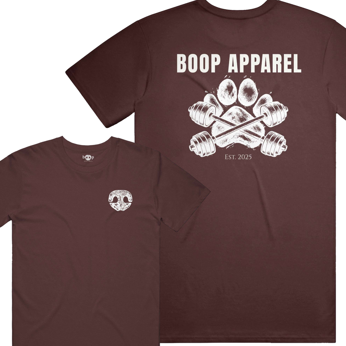 Iron Paw (White) performance t in Cardinal Triblend