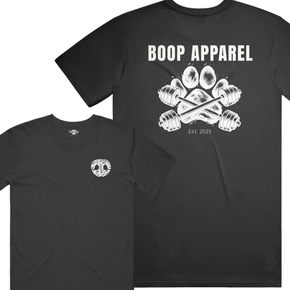 Iron Paw (White) performance t in Charcoal Black Triblend