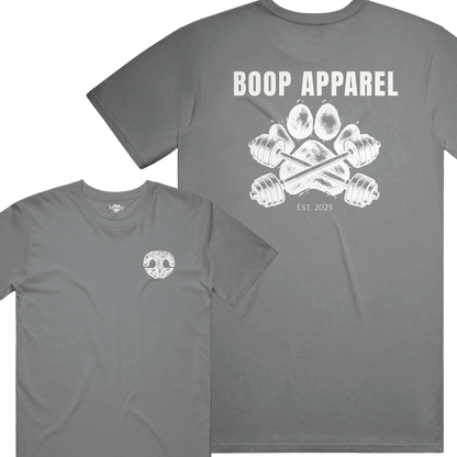 Iron Paw (White) performance t in Grey Triblend