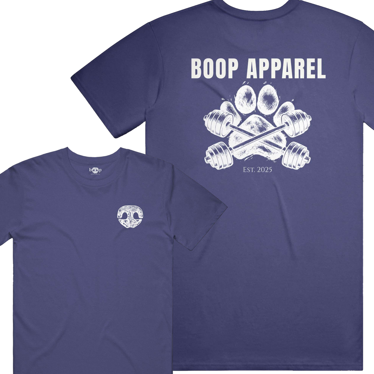Iron Paw (White) performance t in Navy Triblend