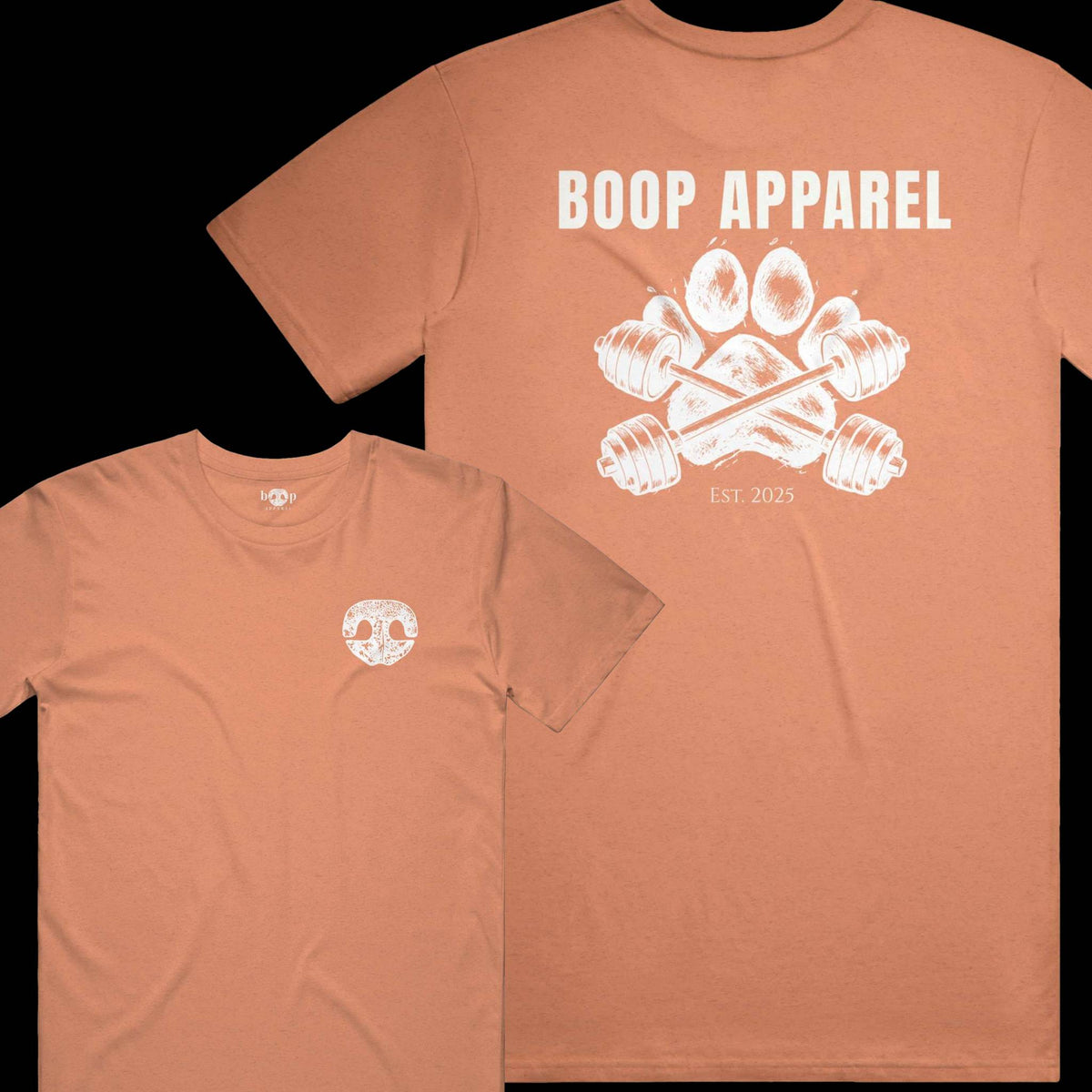 Iron Paw (White) performance t in Orange Triblend