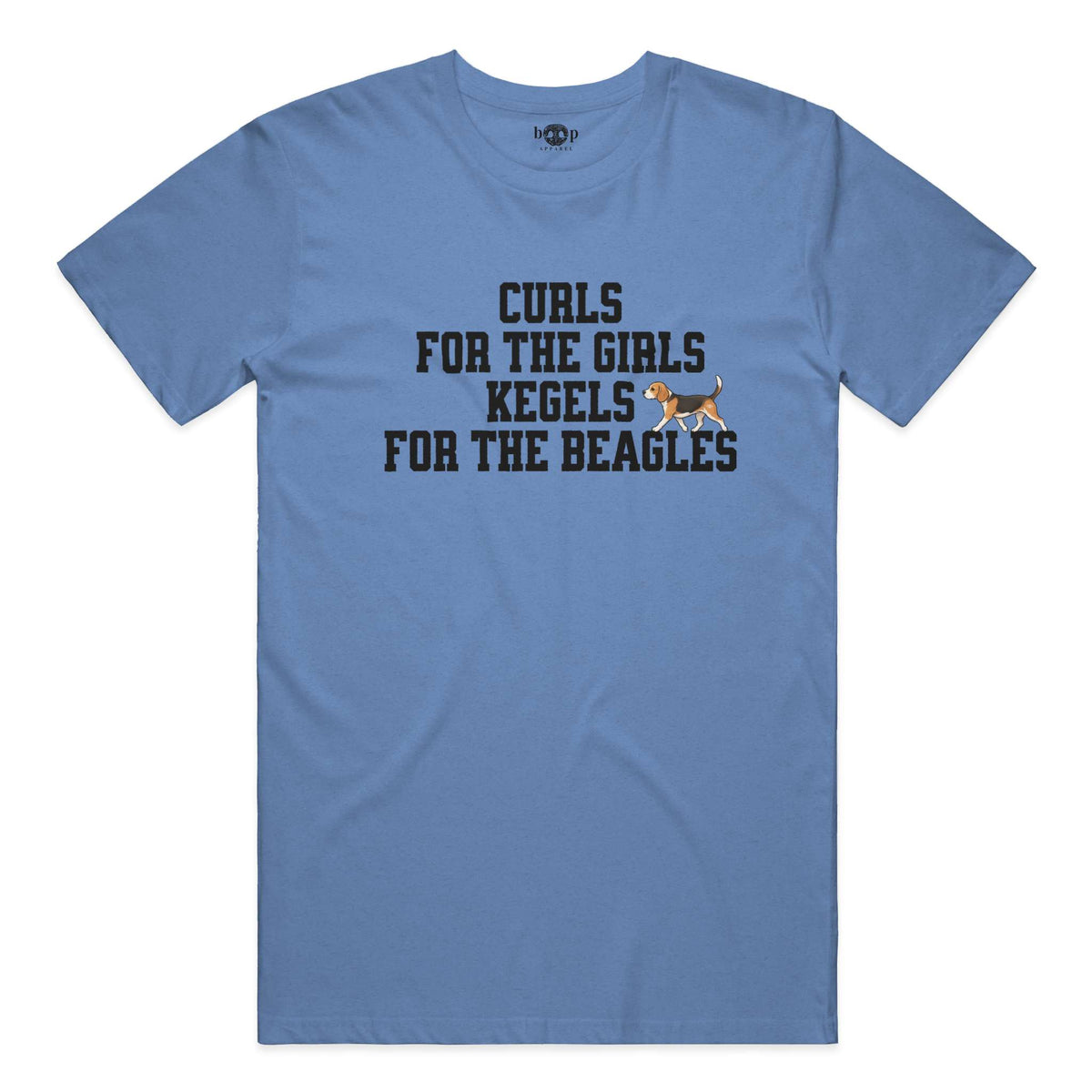 Kegels for the Beagles everyday t in Heather Columbia Blue