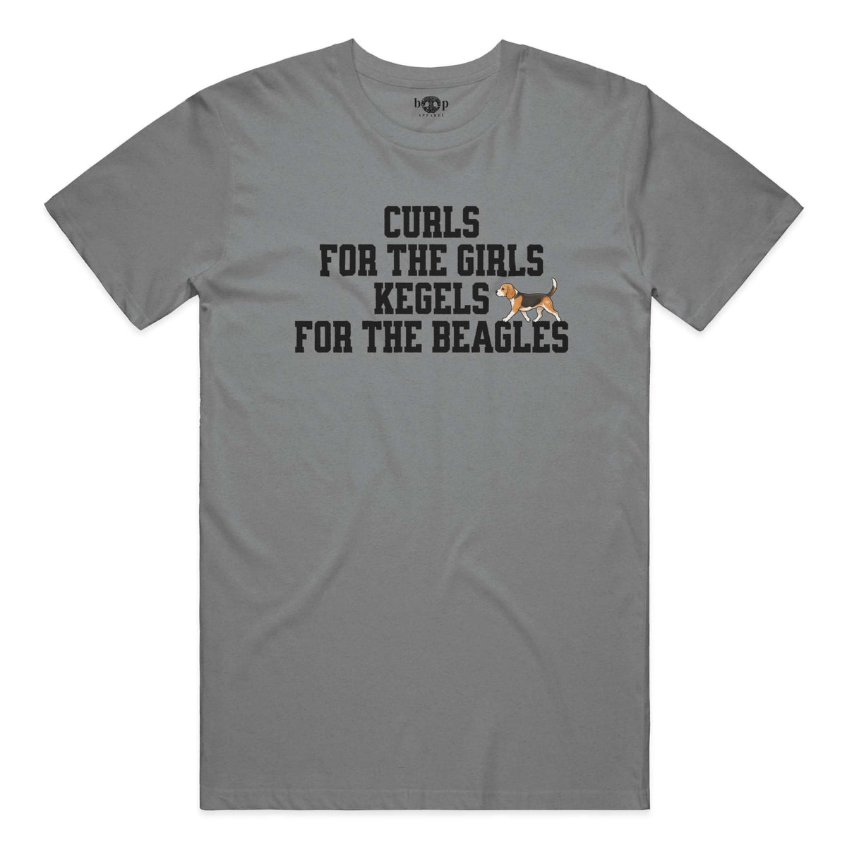 Kegels for the Beagles performance t in Grey Triblend