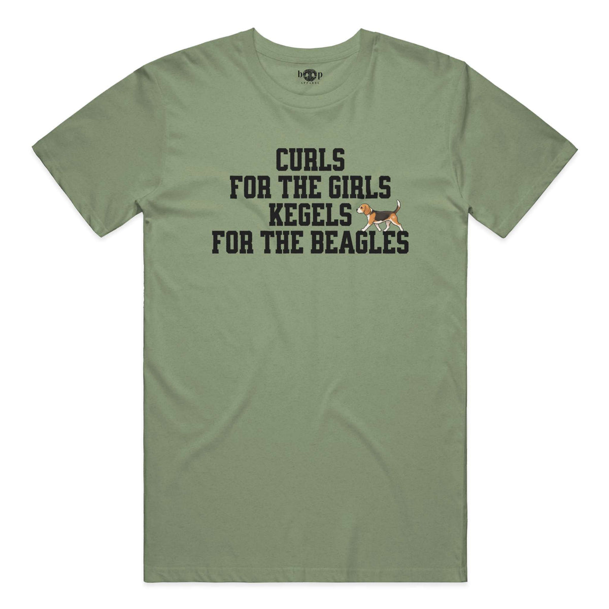 Kegels for the Beagles performance t in military green triblend