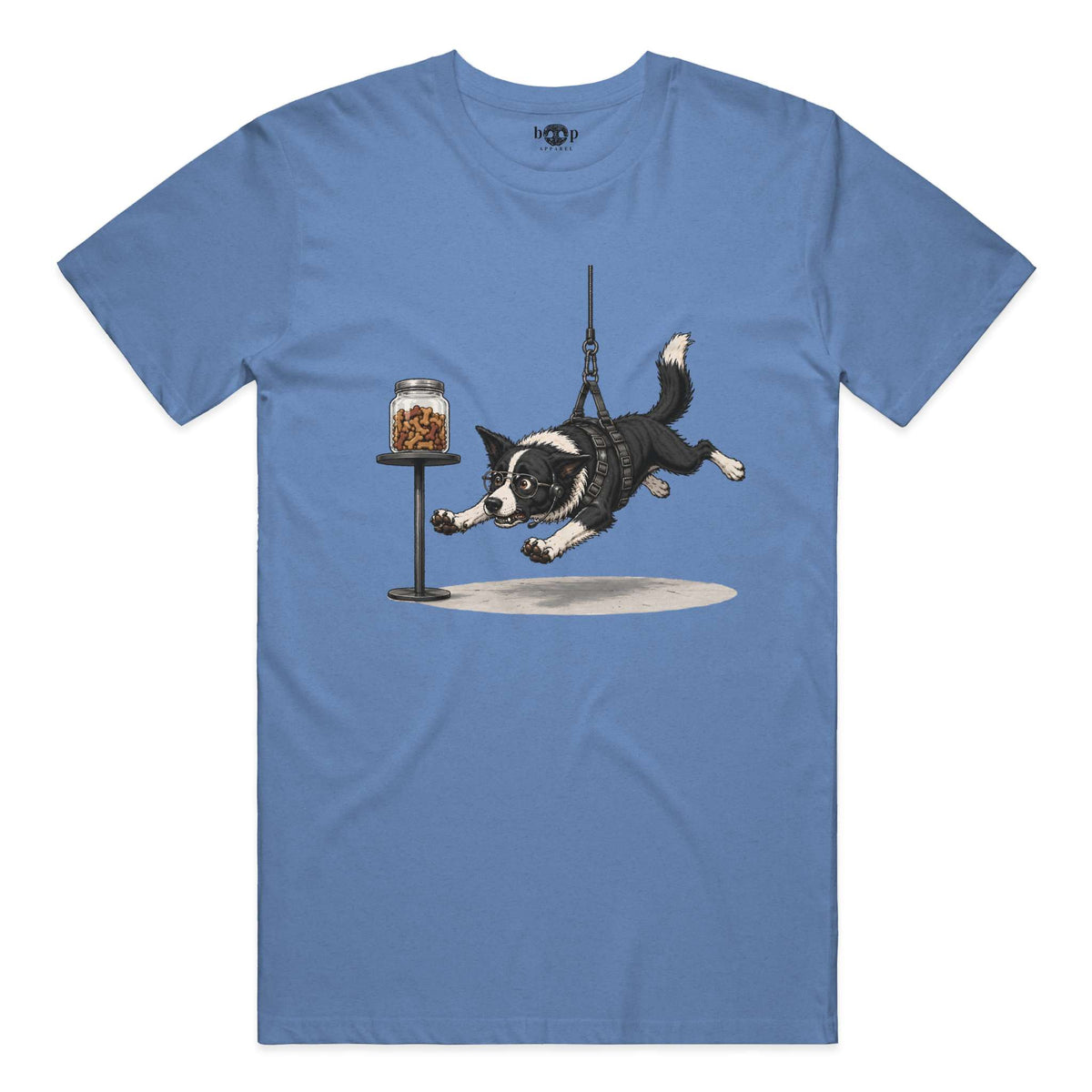Mission: Impawsible everyday t in Heather Columbia Blue