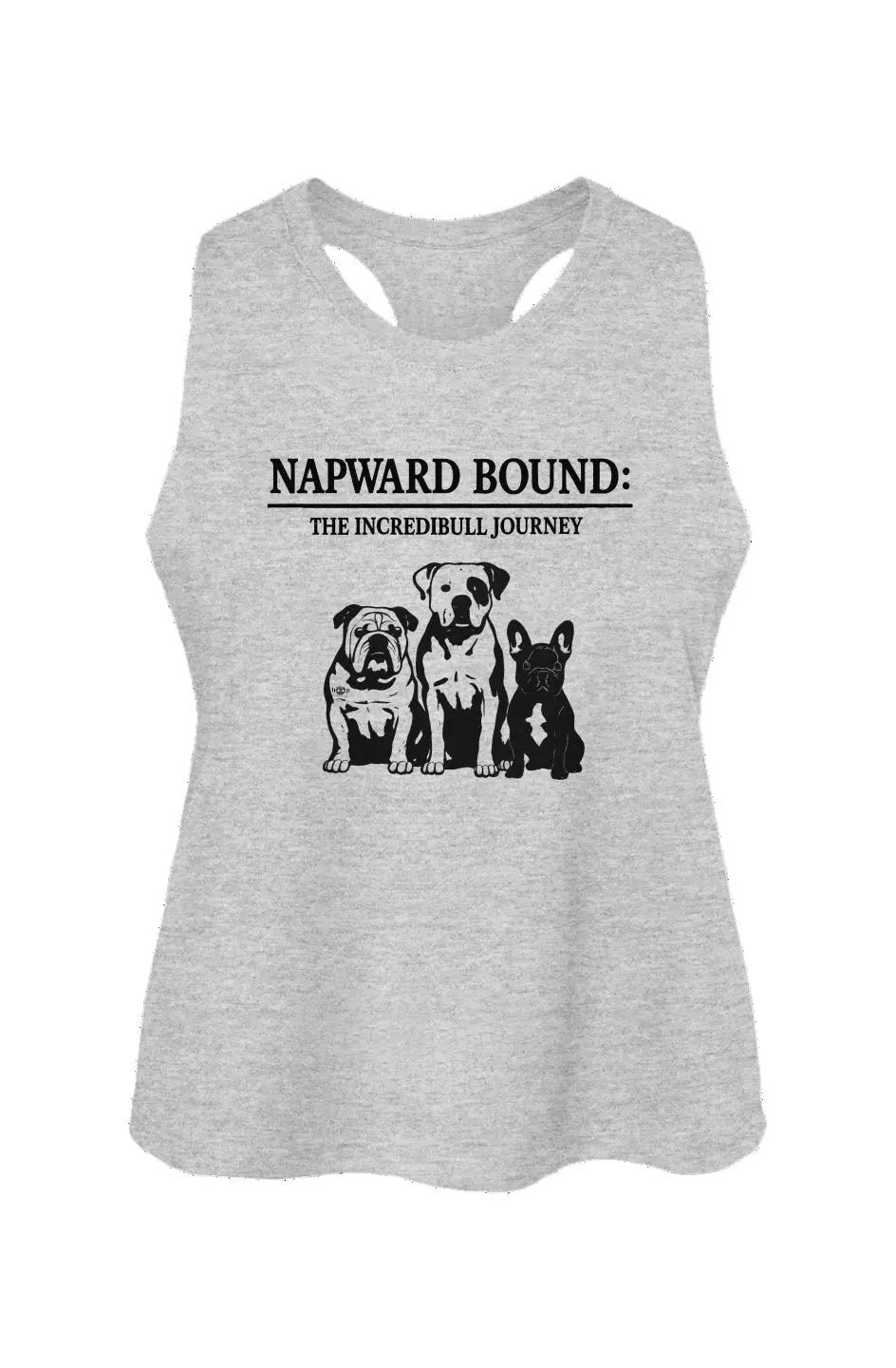 Napward Bound crop tank in Athletic Heather