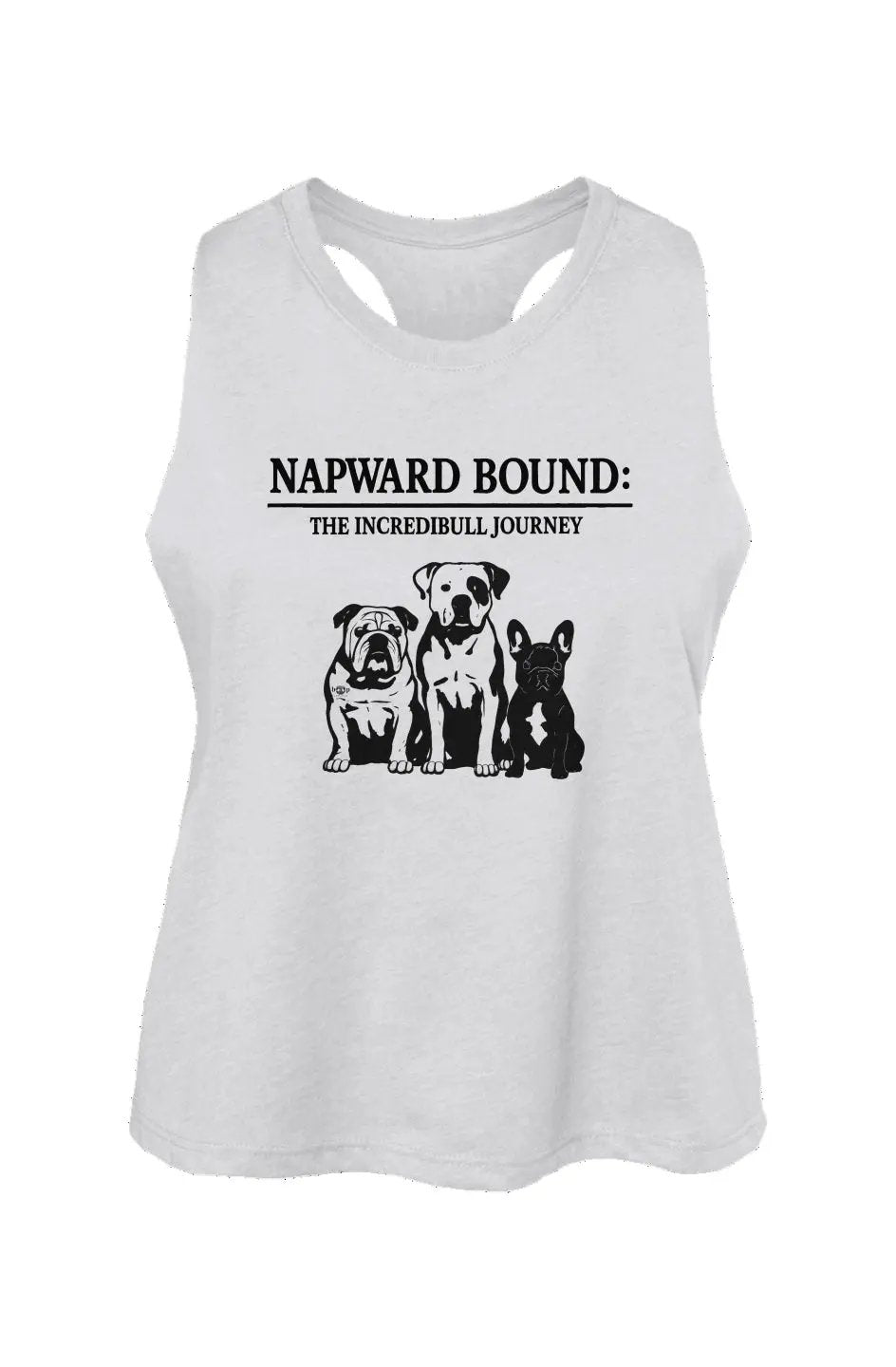 Napward Bound crop tank in Solid White Blend