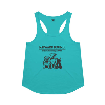Napward Bound racerback tank in Tahiti Blue