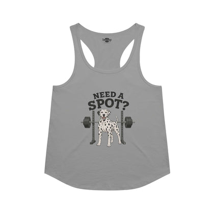 Need a Spot racerback tank in Premium Heather