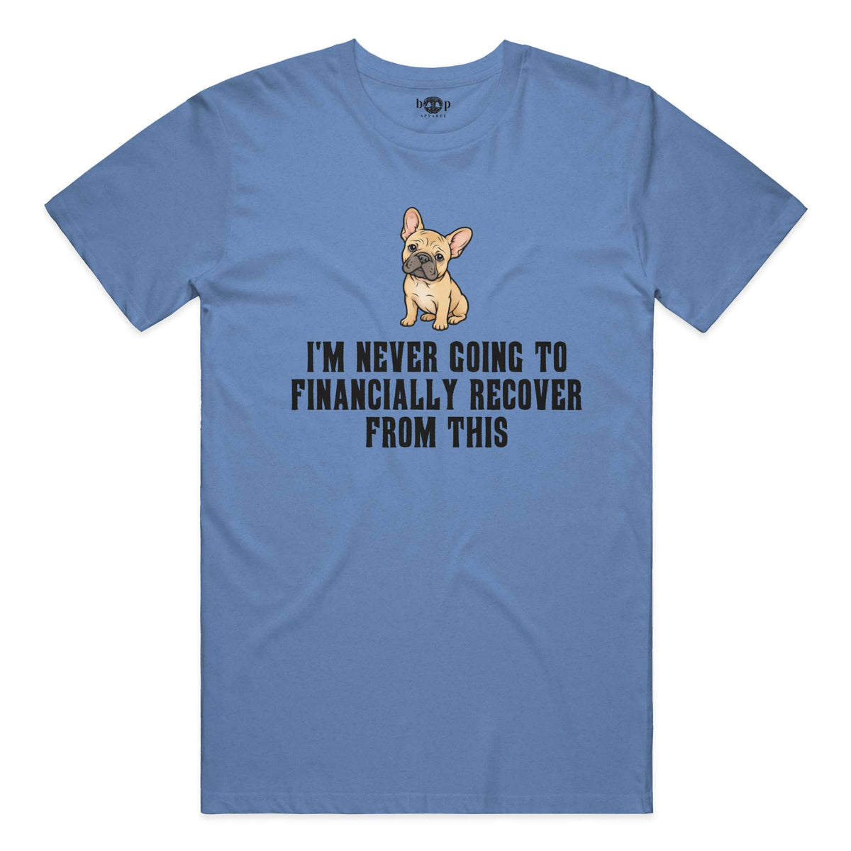 Never Financially Recover everyday t in Heather Columbia Blue