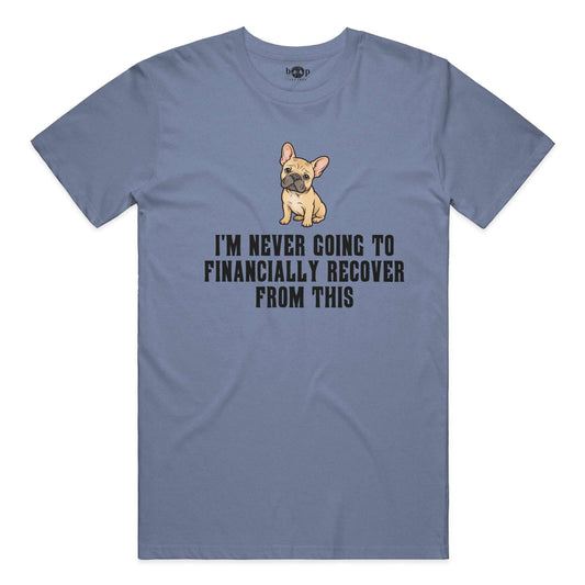 Never Financially Recover performance t in Blue Triblend