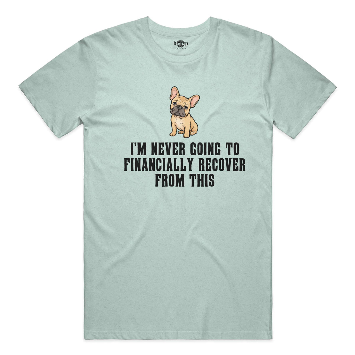Never Financially Recover performance t in Dusty Blue Triblend