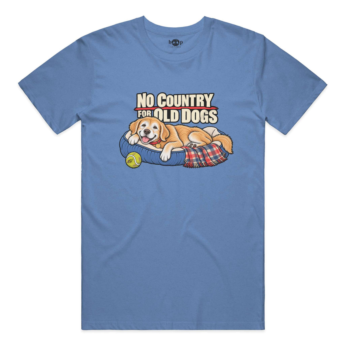 No Country for Old Dogs everyday t in Heather Columbia Blue