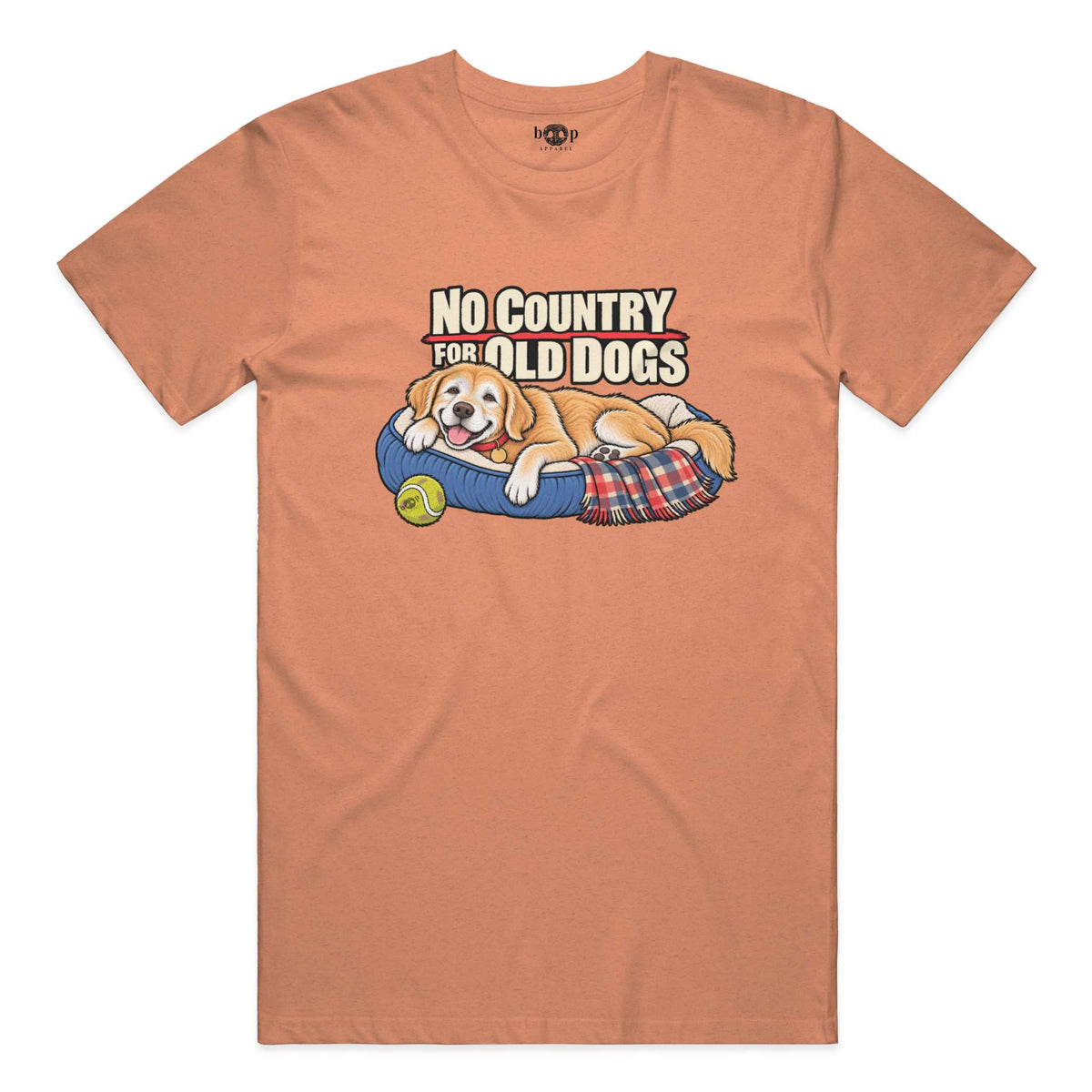 No Country for Old Dogs performance t in Orange Triblend