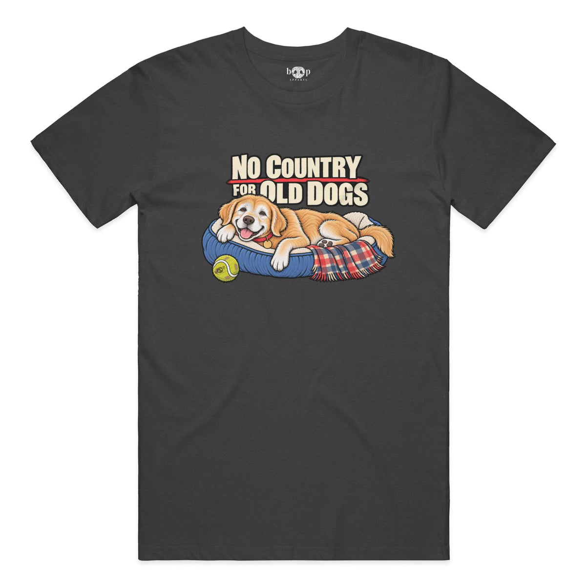 No Country for Old Dogs performance t in Solid Dark Grey Triblend