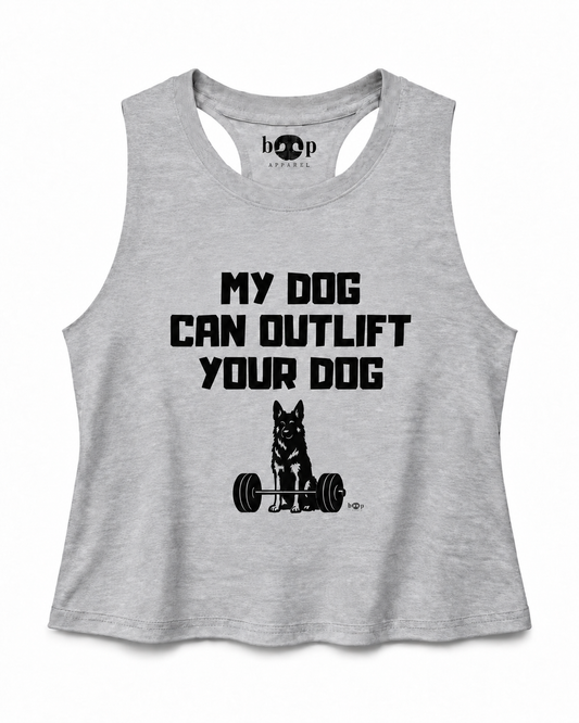 Outlift Crop Tank in Athletic Heather