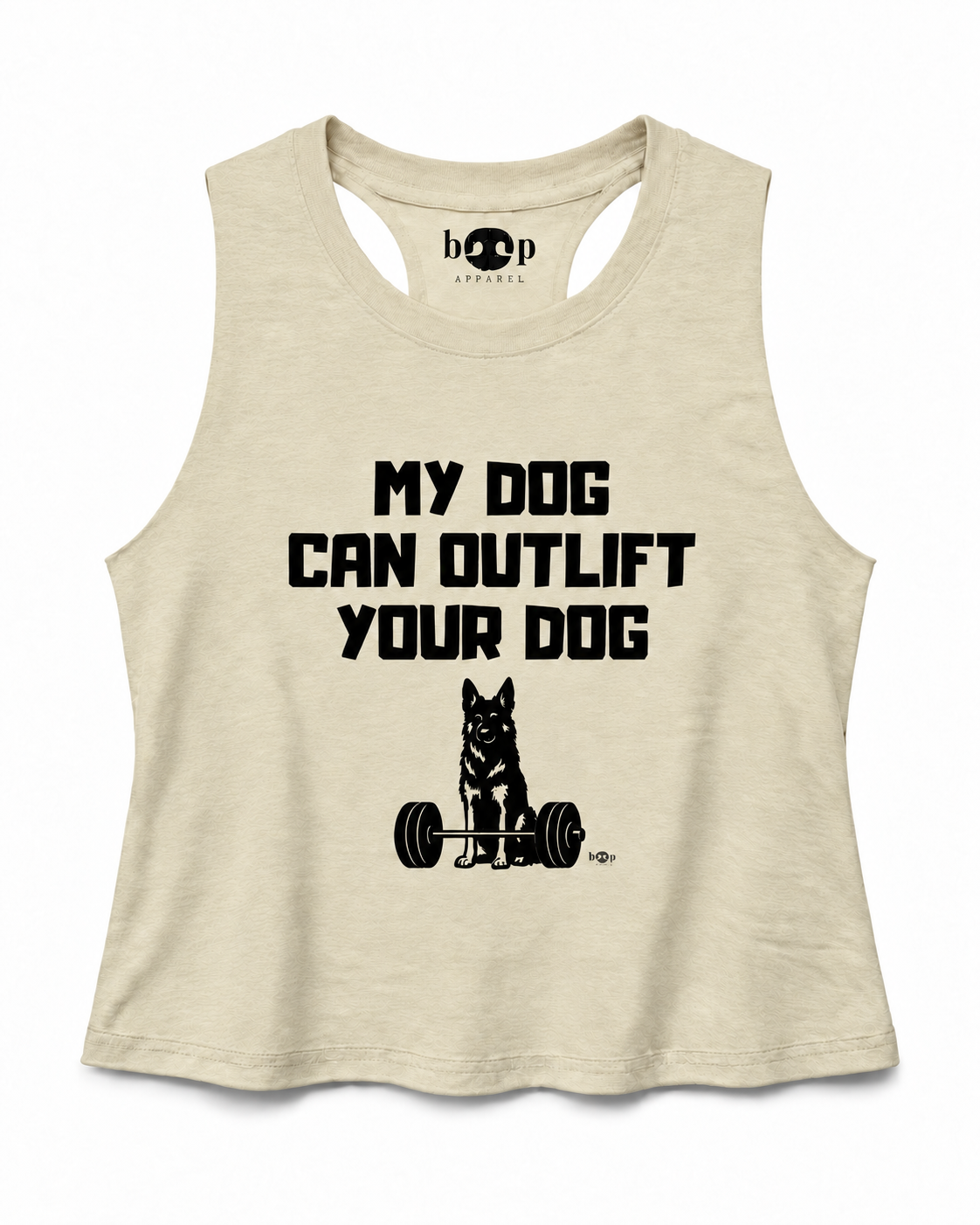 Outlift Crop Tank in Heather French Vanilla
