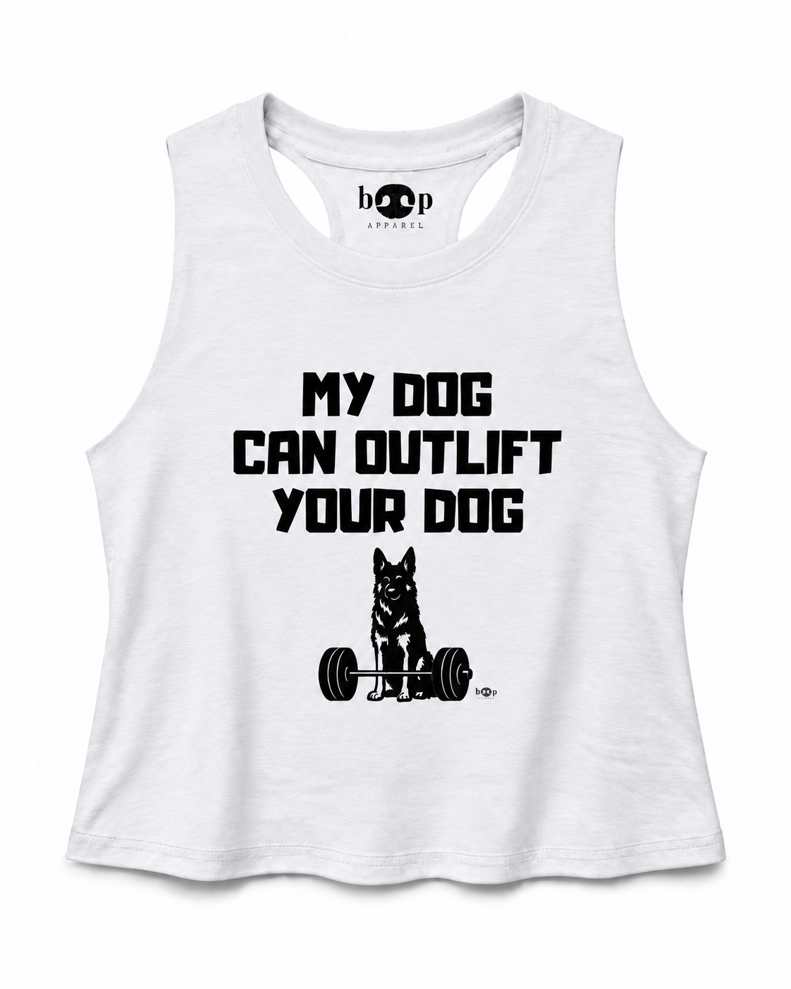 Outlift Crop Tank in Solid White Blend