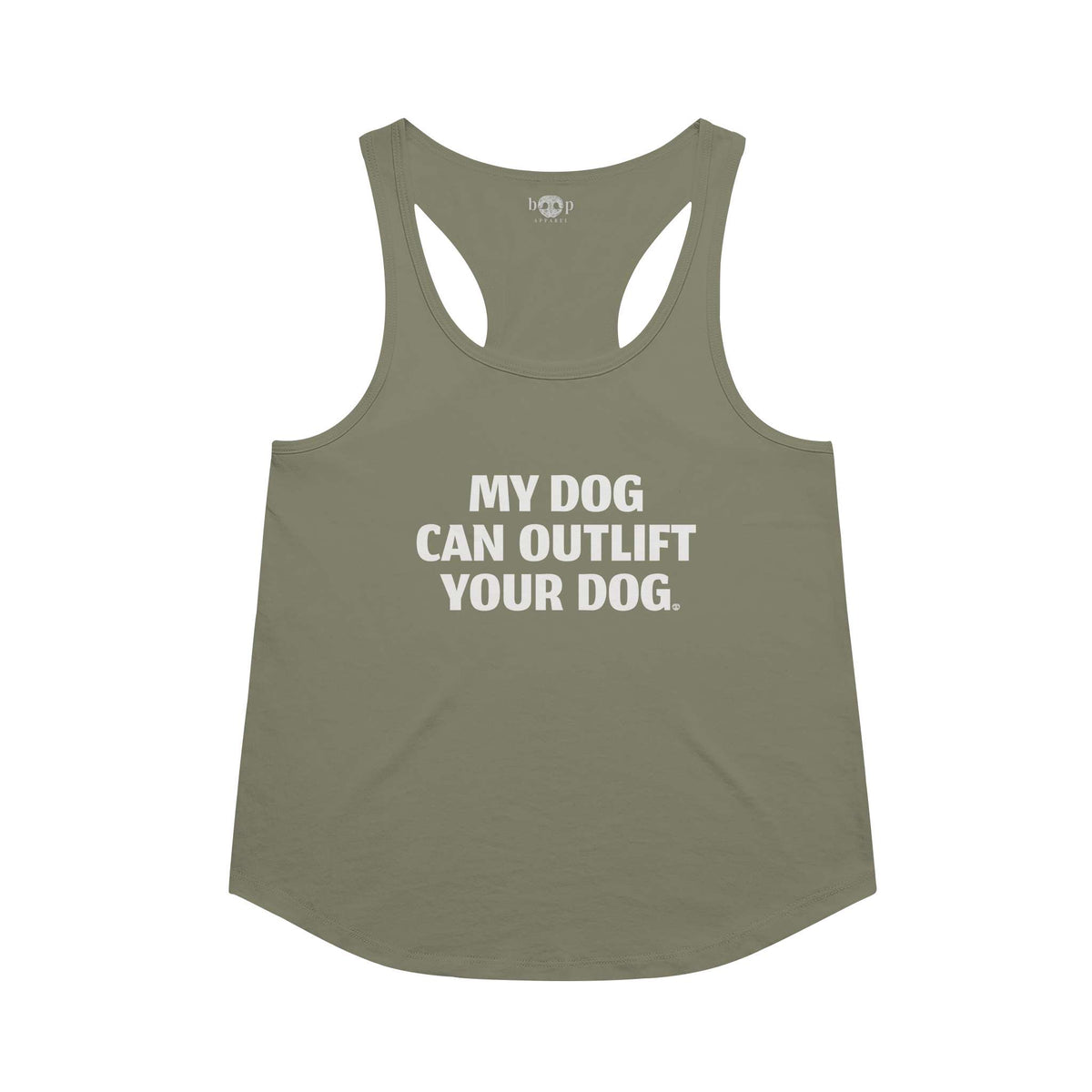 Outlift (Signature) racerback tank in military green