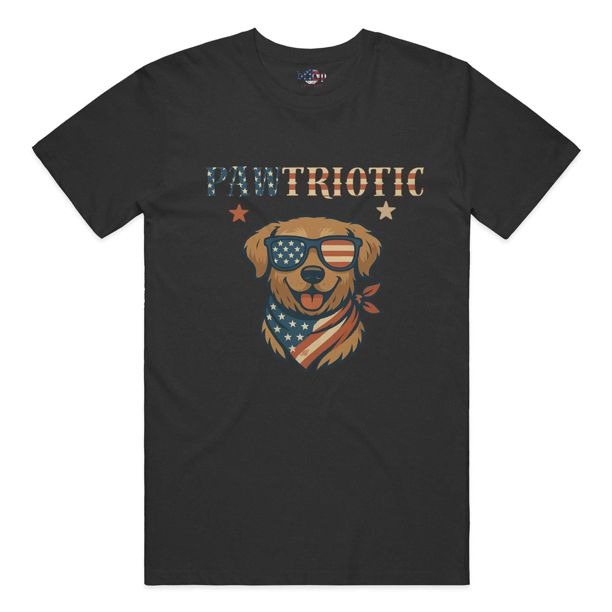 Pawtriotic everyday t in black heather