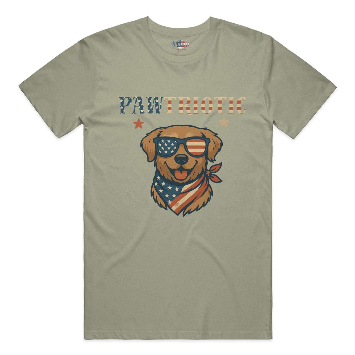 Pawtriotic everyday t in Heather Olive