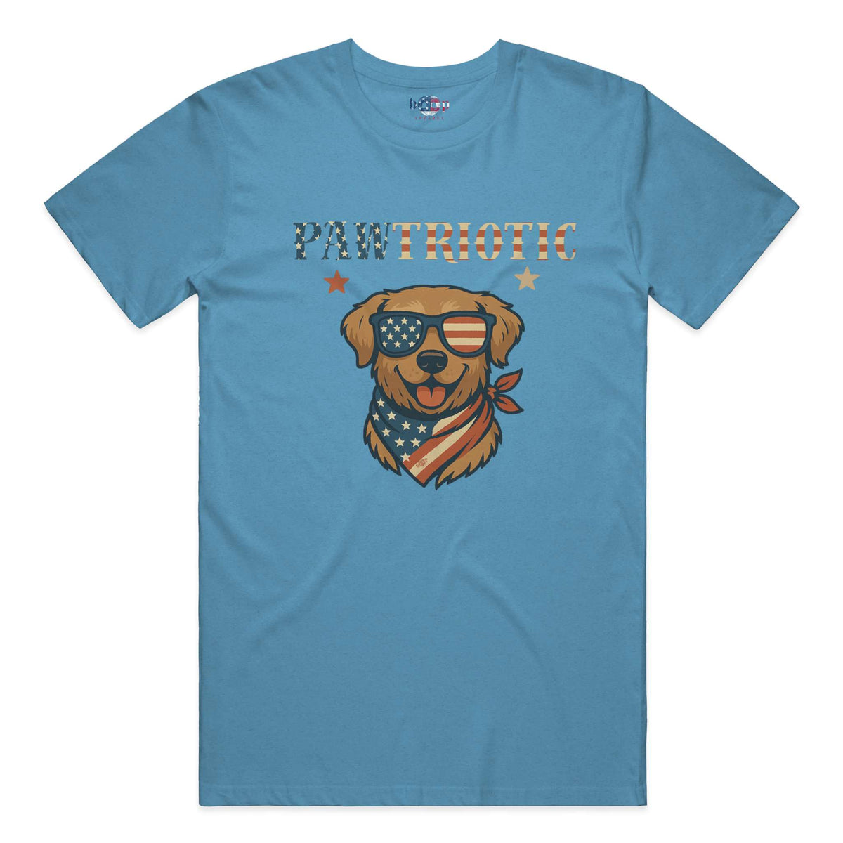 Pawtriotic performance t in Aqua Triblend