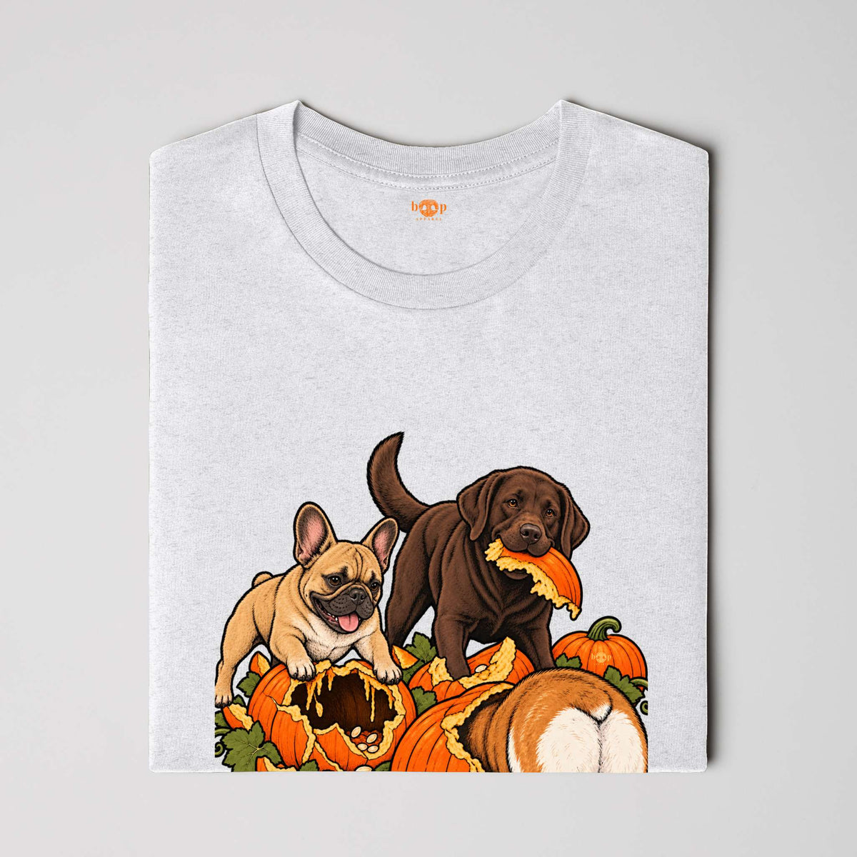 Pumpkin Patch Menaces everyday t in Solid White Blend
