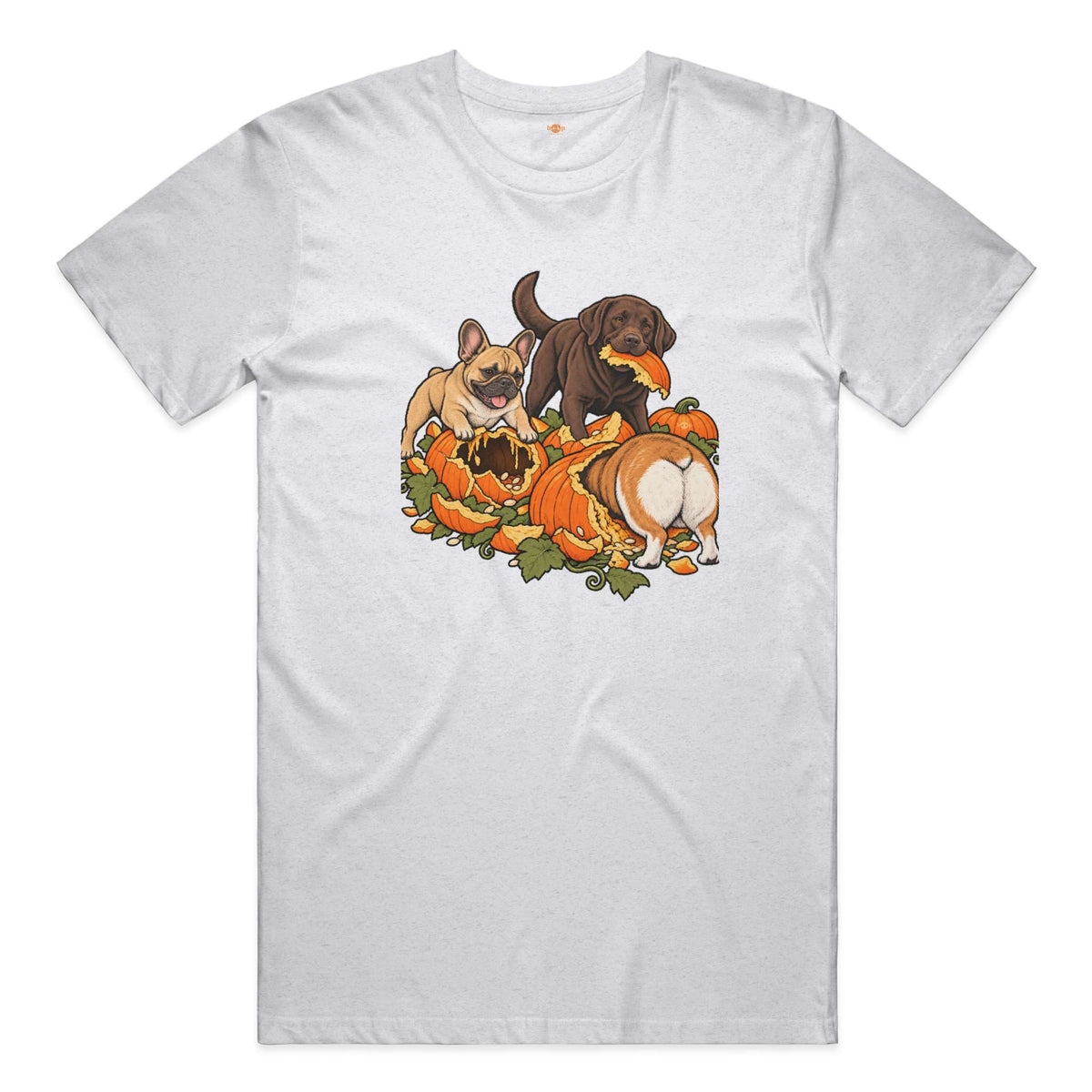 Pumpkin Patch Menaces everyday t in Solid White Blend