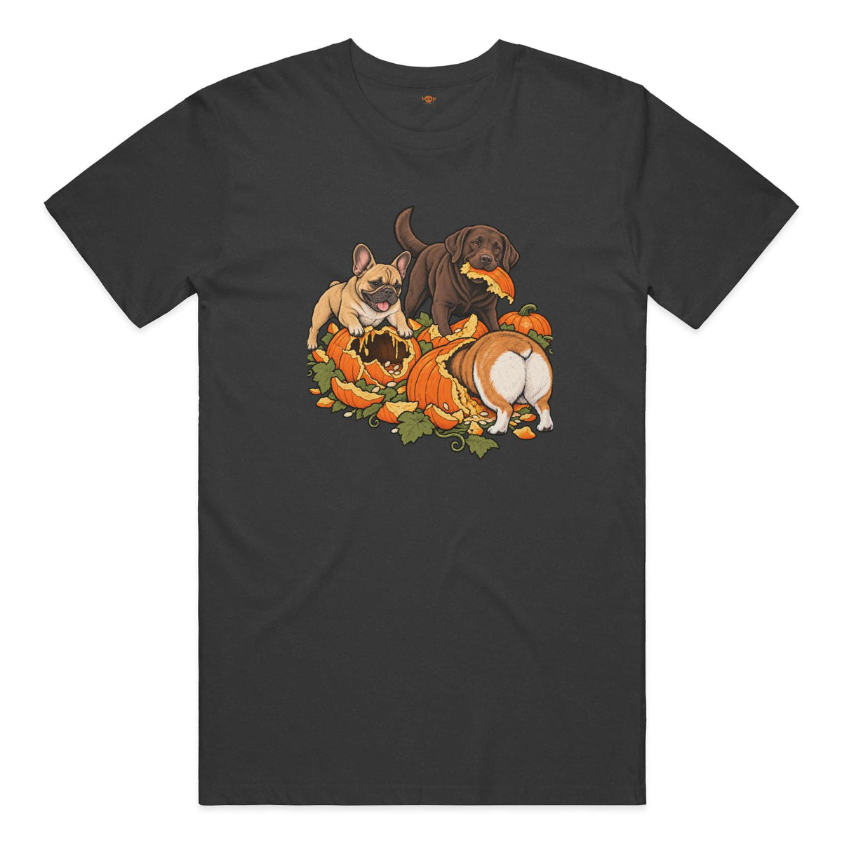 Pumpkin Patch Menaces performance t in Charcoal Black Triblend