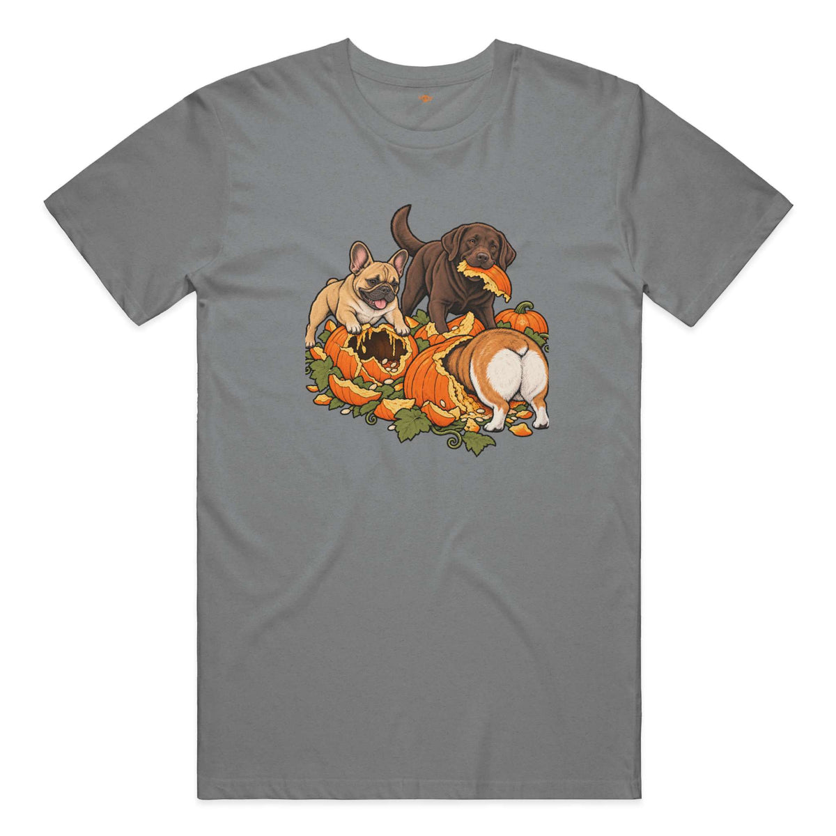 Pumpkin Patch Menaces performance t in Grey Triblend