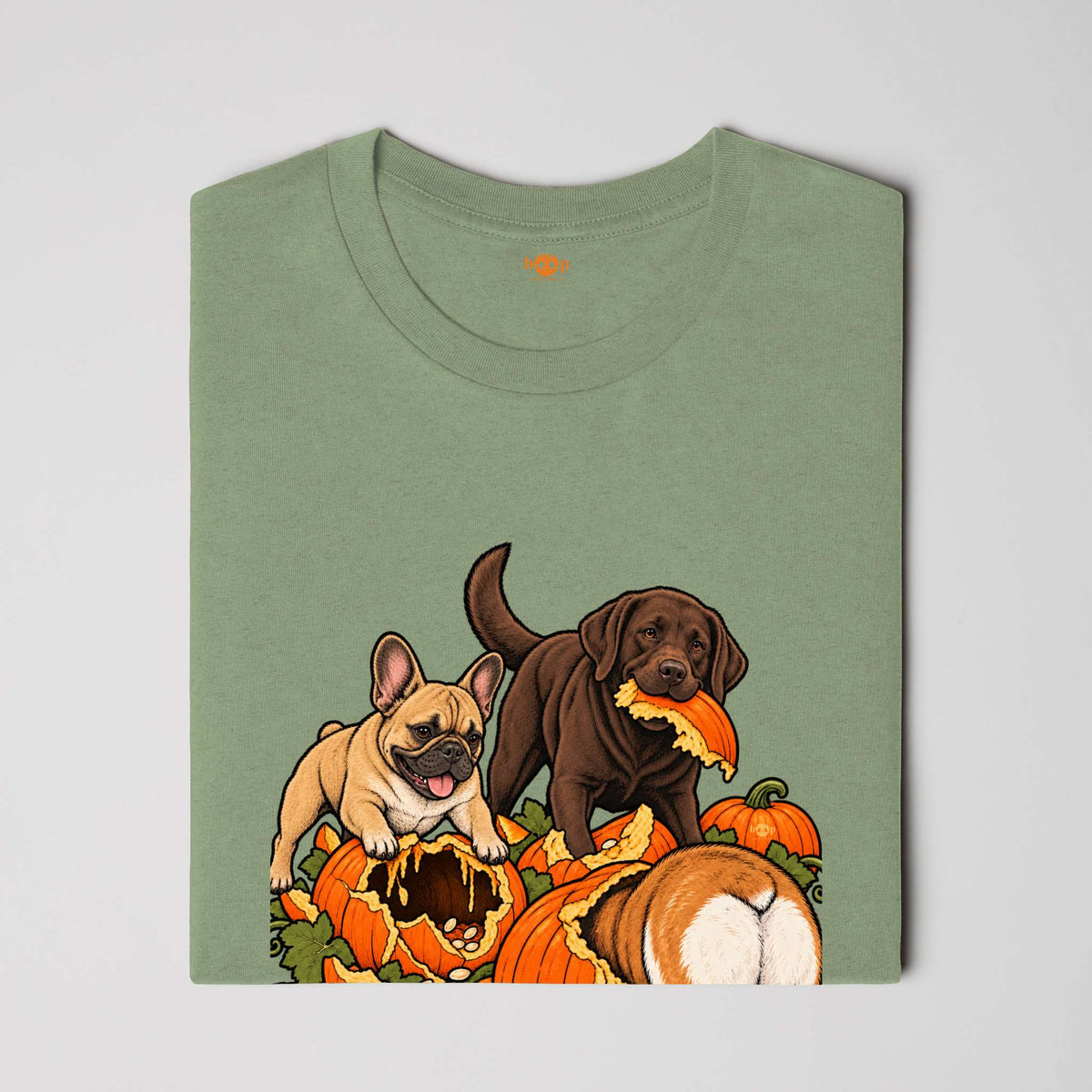 Pumpkin Patch Menaces performance t in Military Green Triblend
