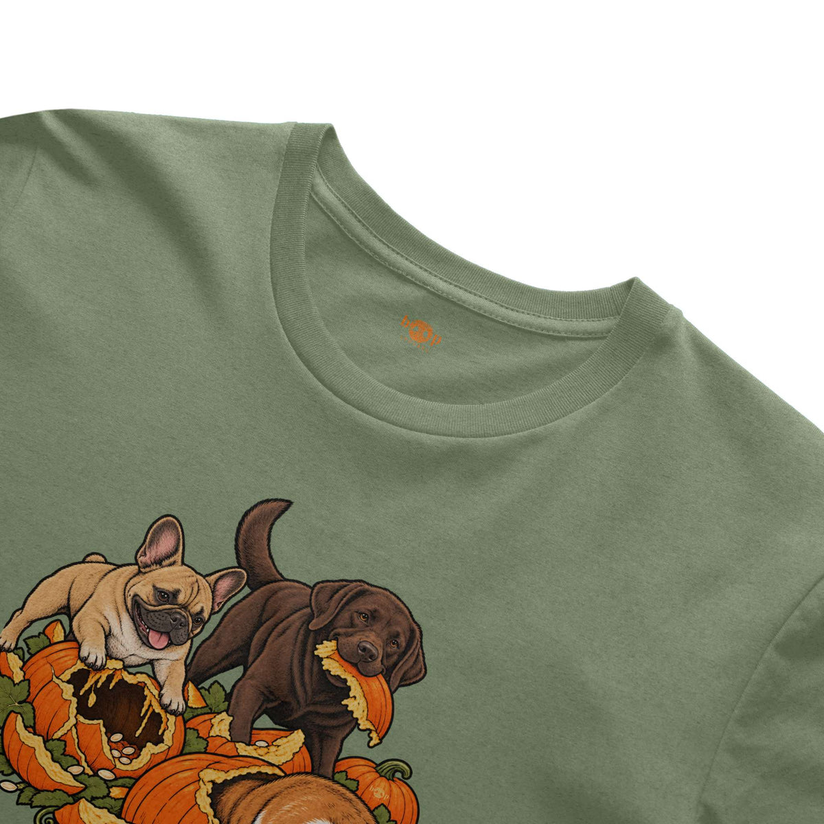Pumpkin Patch Menaces performance t in Military Green Triblend