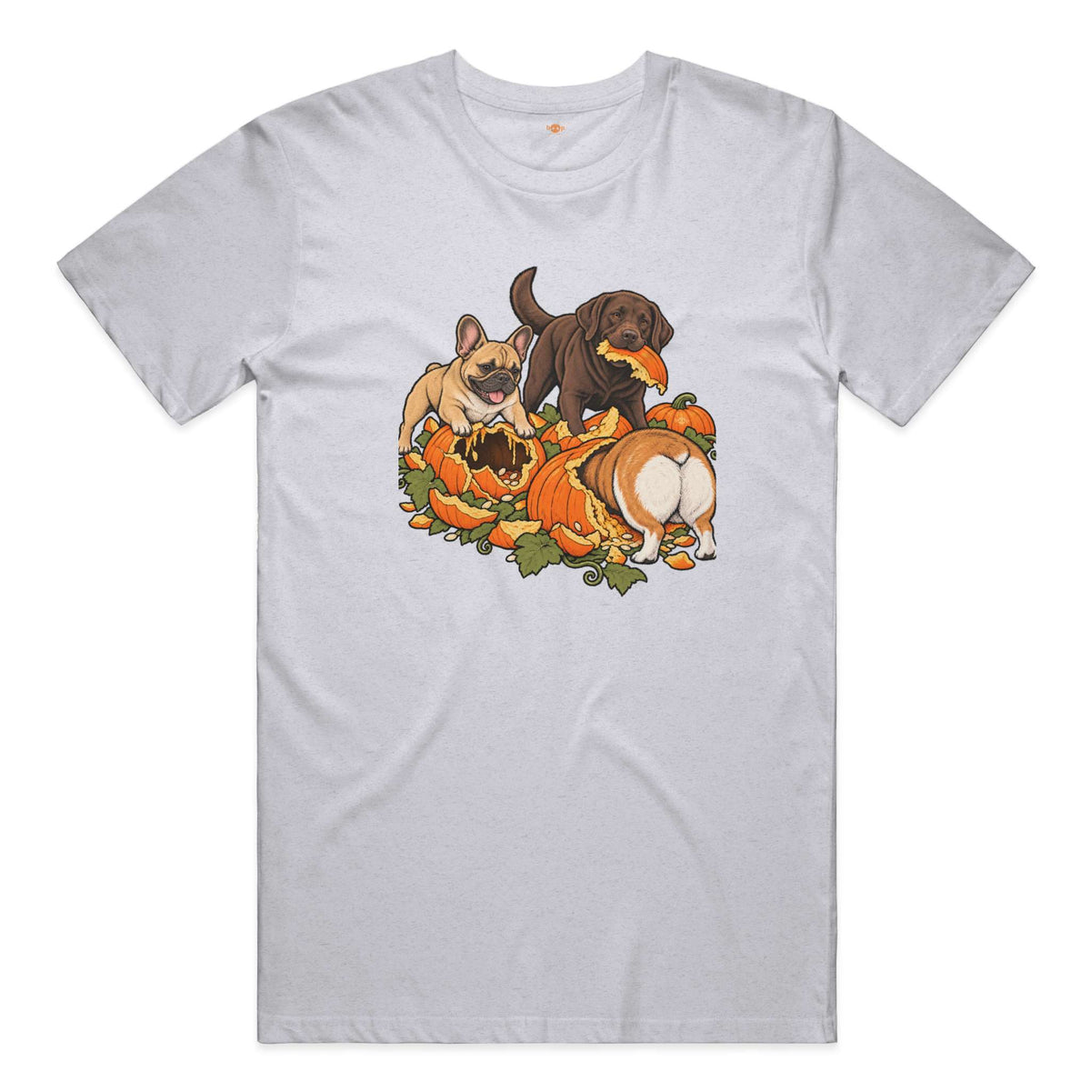 Pumpkin Patch Menaces performance t in White Fleck Triblend