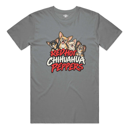 Red Hot Chihuahua Peppers performance t in Grey Triblend