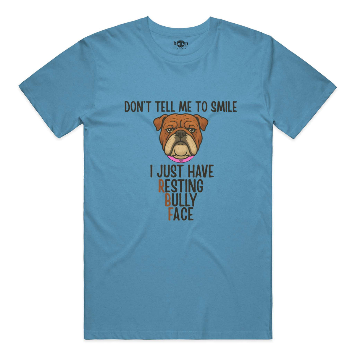 Resting Bully Face performance t in Aqua Triblend