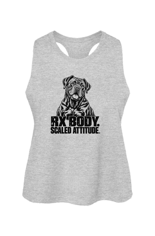 Rx Body Scaled Attitude crop tank in Athletic Heather
