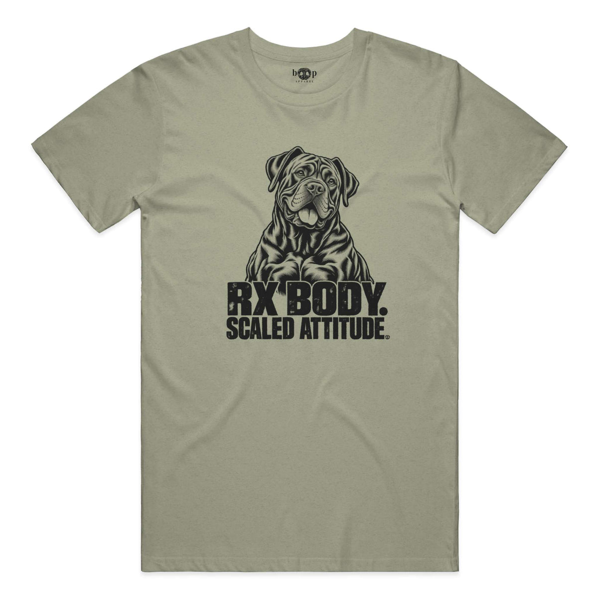 Rx Body Scaled Attitude everyday t in Heather Olive