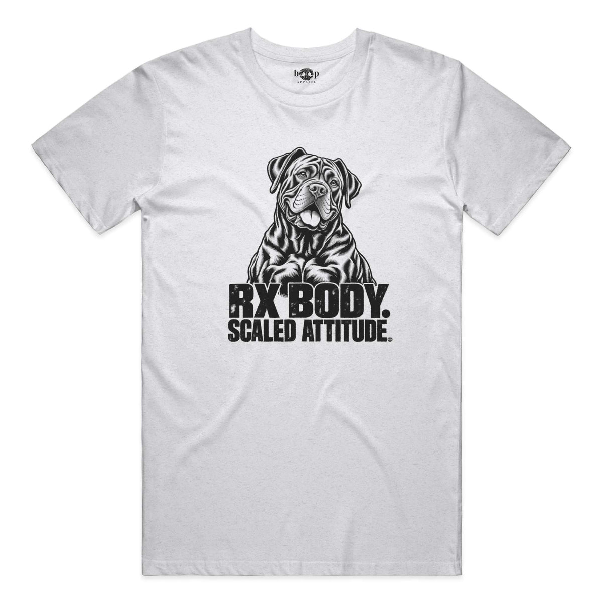 Rx Body Scaled Attitude everyday t in Solid White Blend