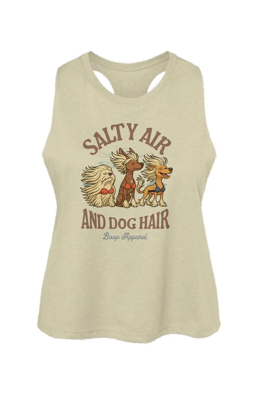 Salty Air and Dog Hair crop tank in Heather French Vanilla