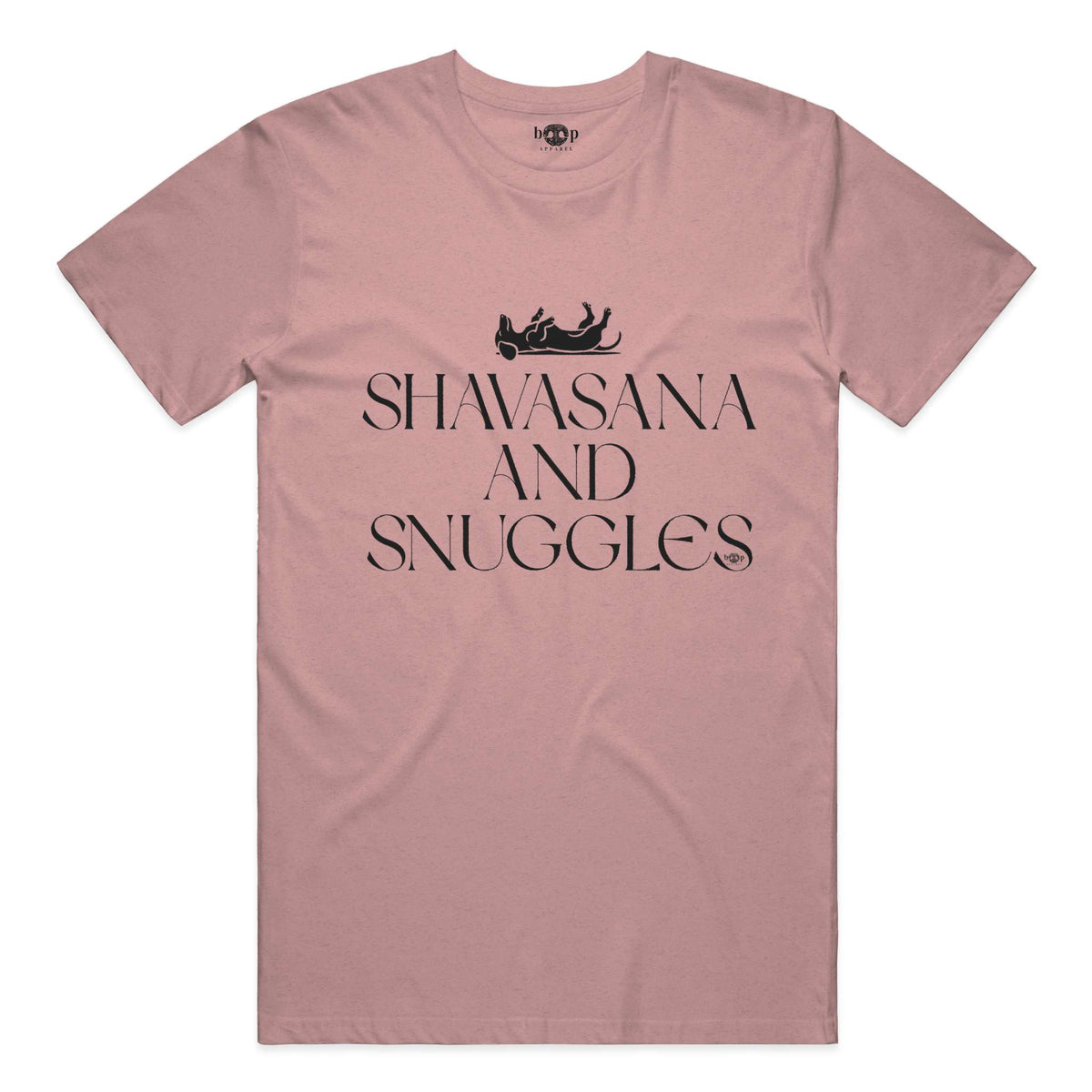 Shavasana and Snuggles everyday t in Heather Mauve
