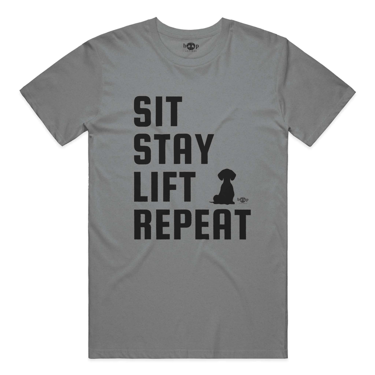 Sit, Stay, Lift, Repeat performance t in Grey Triblend