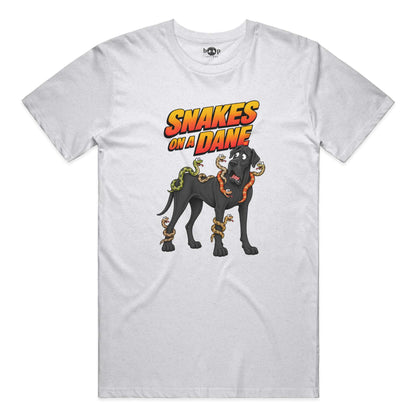 Snakes on a Dane everyday t in Solid White Blend