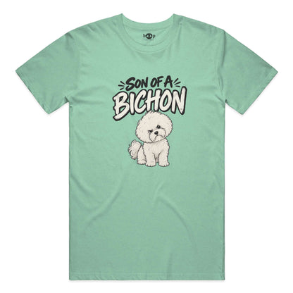 Son of a Bichon everyday t in heather mint