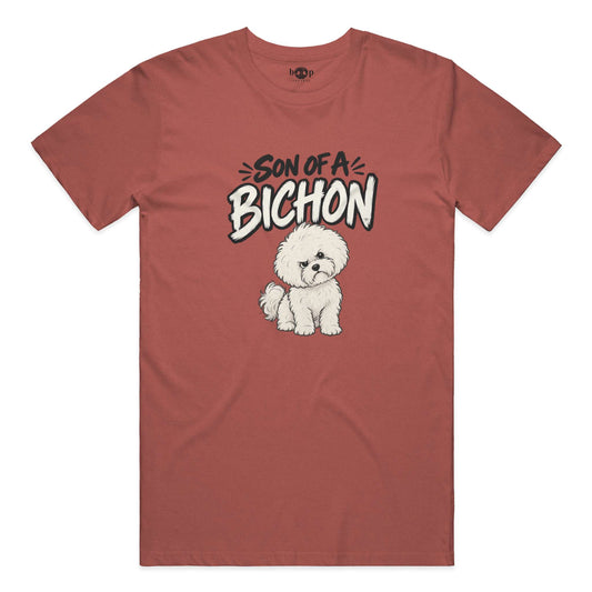 Son of a Bichon performance t in Clay Triblend