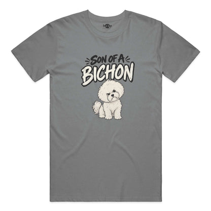 Son of a Bichon performance t in Grey Triblend