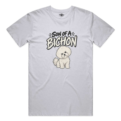 Son of a Bichon performance t in White Fleck Triblend